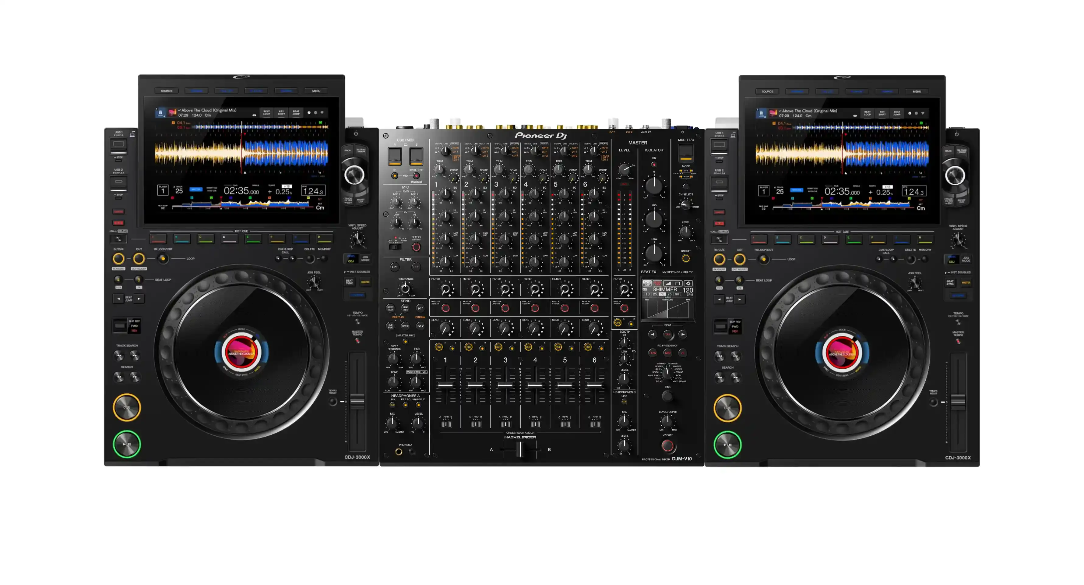 2 x CDJ-3000X Player + DJM-V10 Mikser - Full DJ Setup [KİRALIK]